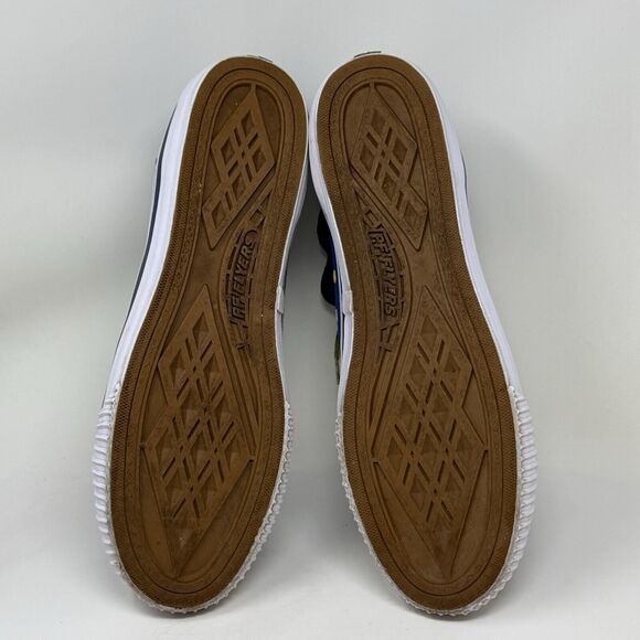 PF Flyers Center Hi Reiss Sneakers Mens 17 Blue Yellow Canvas Retro Shoes - Picture 12 of 14